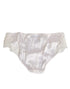 Dolce & Gabbana Ivory White Silk Satin Lace Trim Panty Underwear